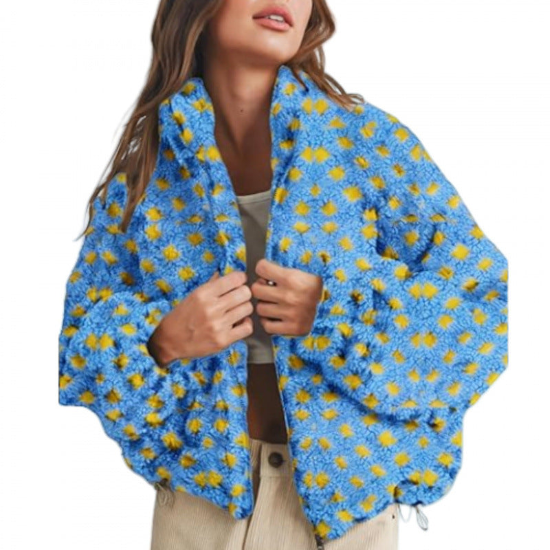 Comfortable fleece short jacket, classic style