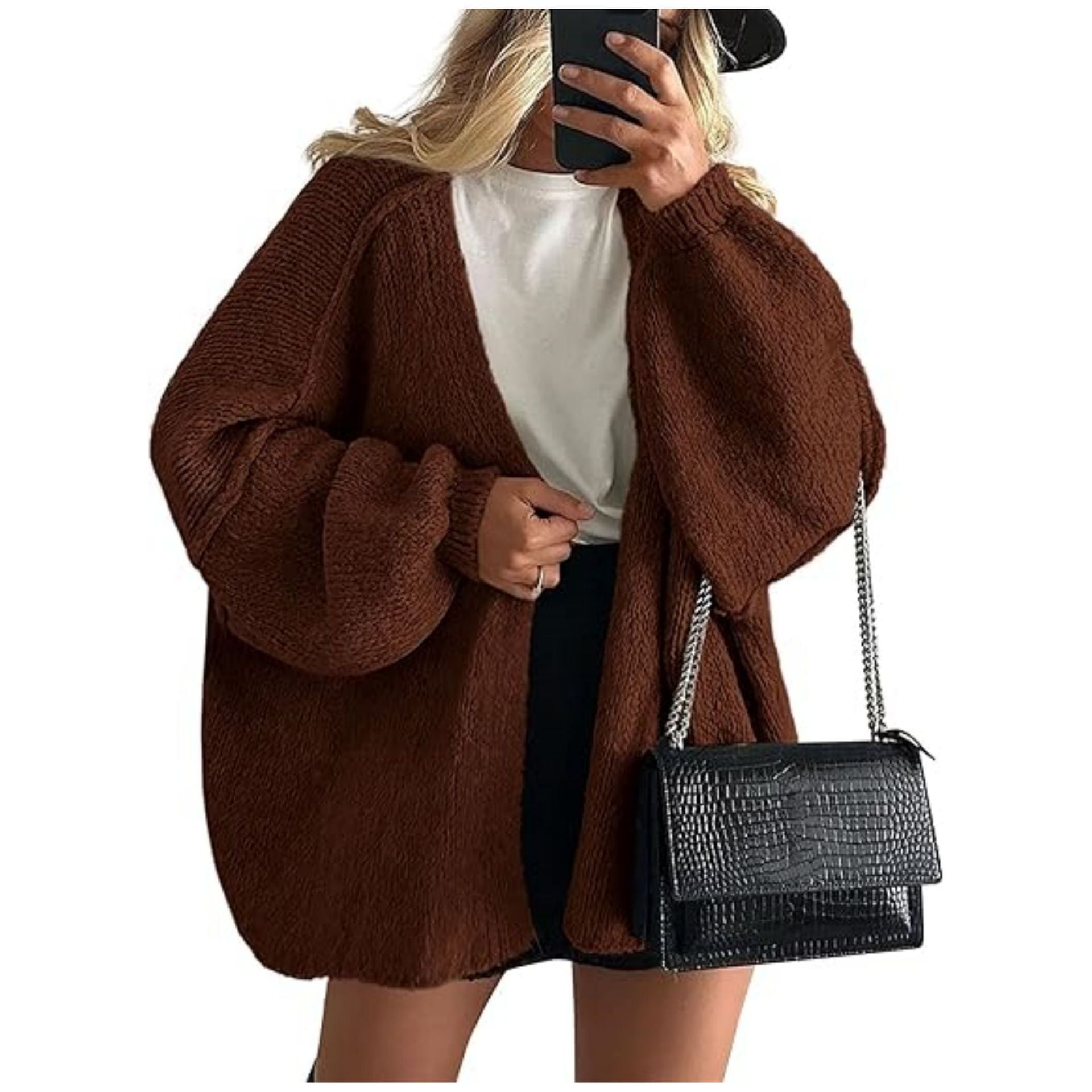 Women's loose cardigan sweater