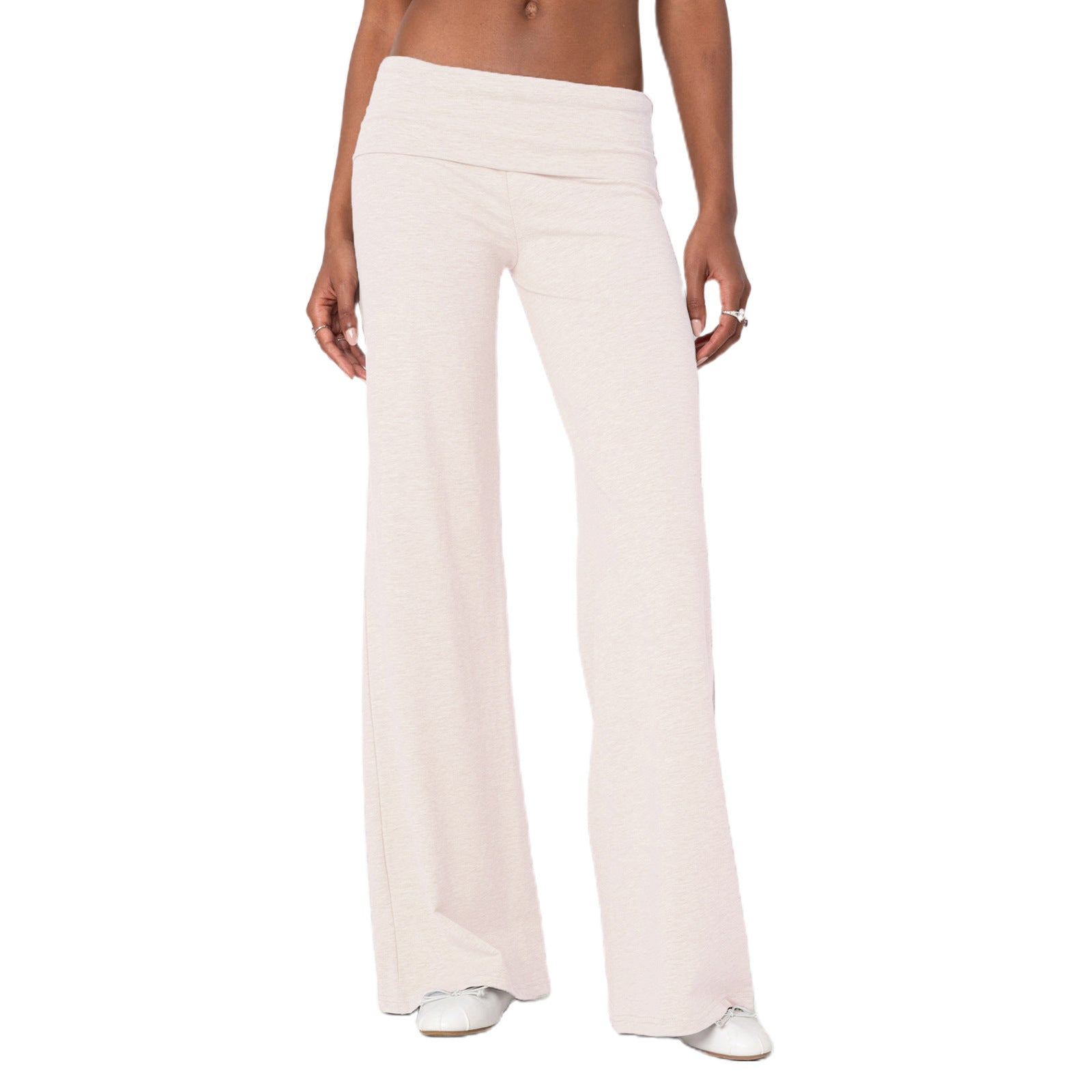 Slim-fit twill cotton pants