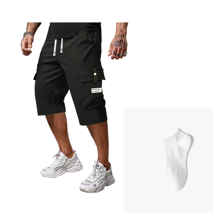 everyday drawstring capri pants/cargo pants