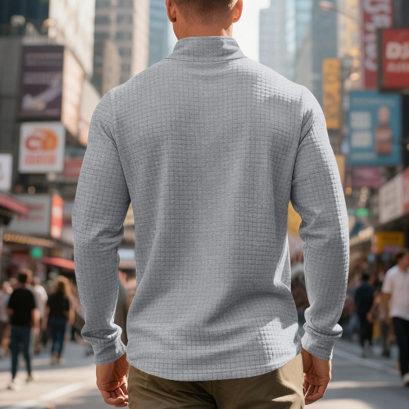 Men's jacquard pullover sweatshirt