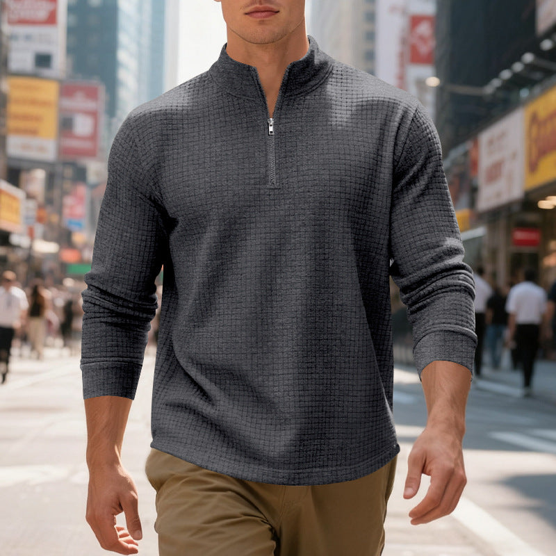 Men's jacquard pullover sweatshirt