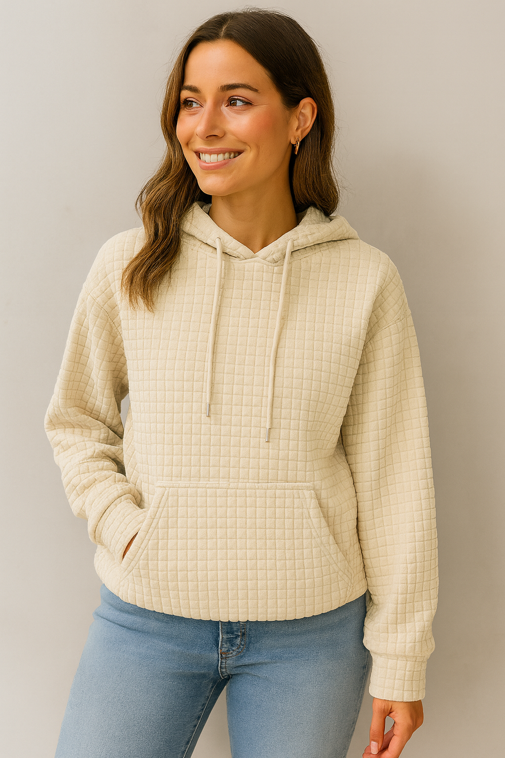 Waffle Knit Hoodie